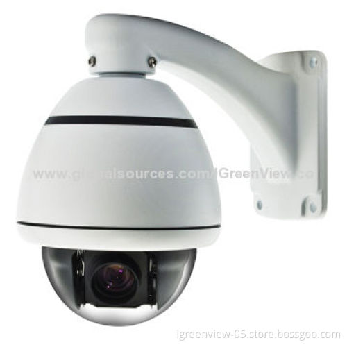 PTZ Camera, 12X Optical Zoom, Wall Mount and Calling Mount Bracket Option, IP66, Lighting-proof